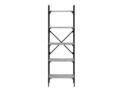 Librería de 5 estantes madera gris Sonoma 56x31,5x174 cm
