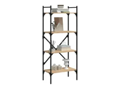 Librería de 4 estantes madera roble Sonoma 56x31,5x138,5 cm