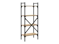 Librería de 4 estantes madera roble Sonoma 56x31,5x138,5 cm