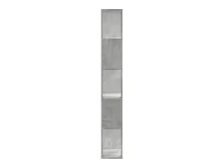 Librería de 5 niveles madera gris hormigón 45x23,5x162,5 cm