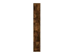 Librería de 5 niveles madera ingeniería roble ahumado