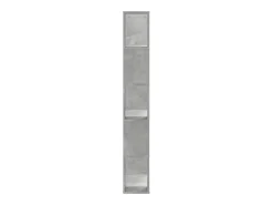 Librería de 5 niveles madera gris hormigón 80,5x23,5x162,5 cm