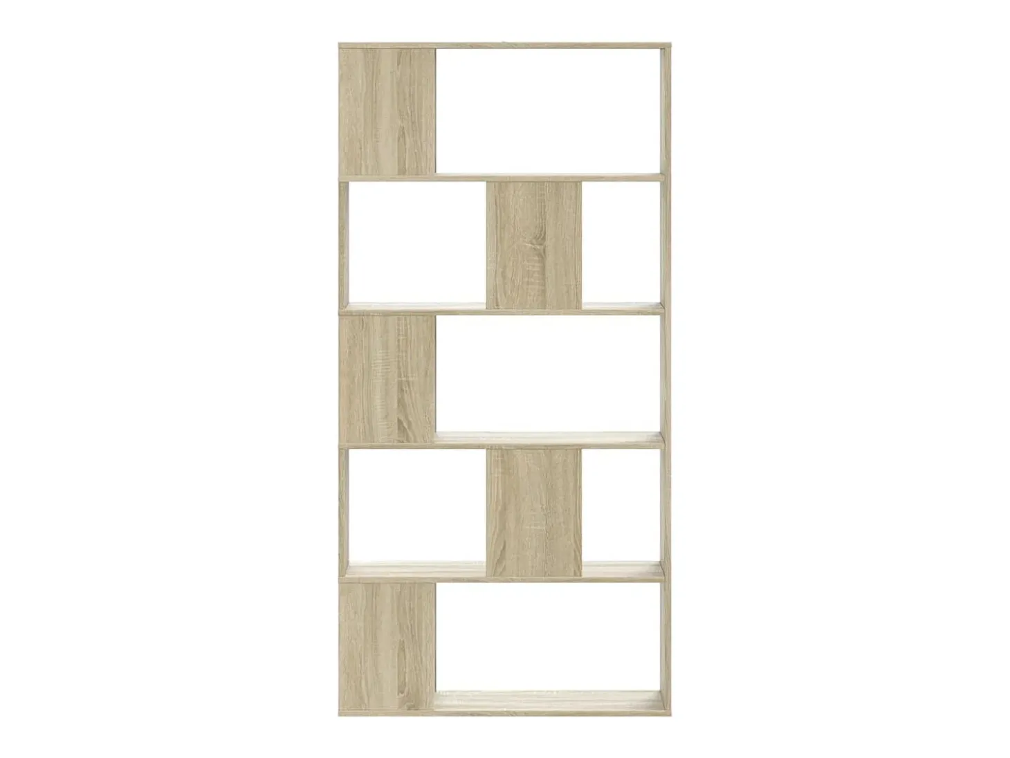 Librería de 5 niveles madera roble Sonoma 80,5x23,5x162,5 cm