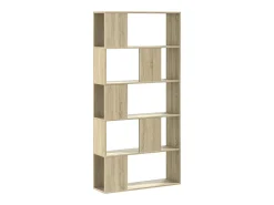Librería de 5 niveles madera roble Sonoma 80,5x23,5x162,5 cm
