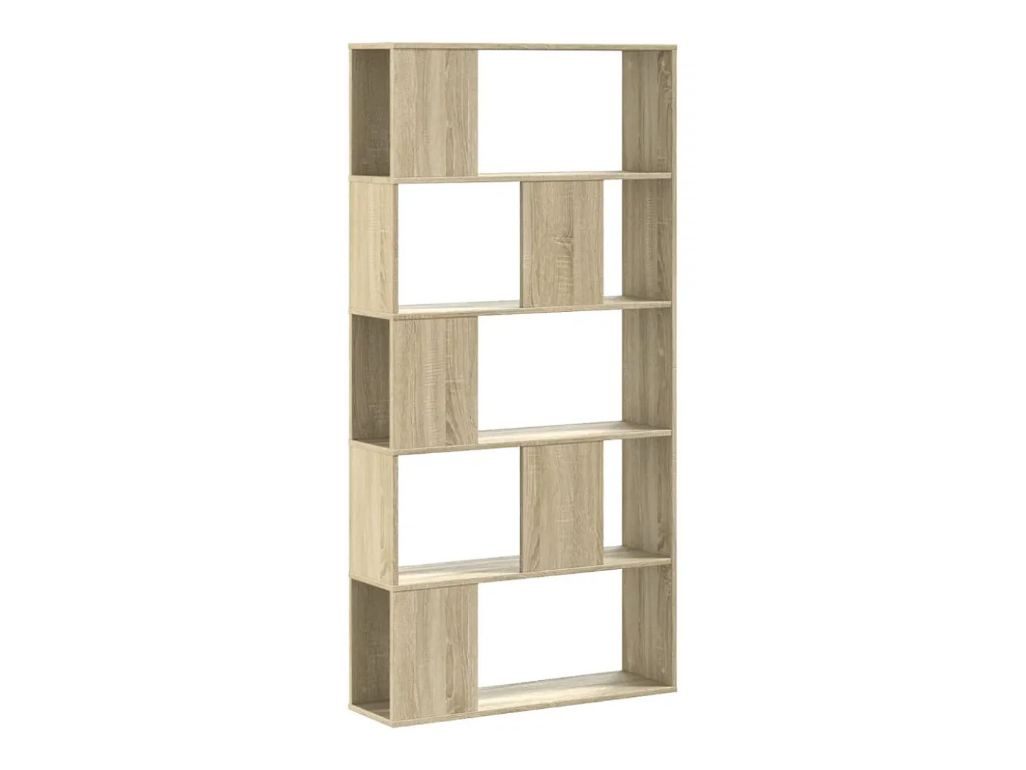 Librería de 5 niveles madera roble Sonoma 80,5x23,5x162,5 cm