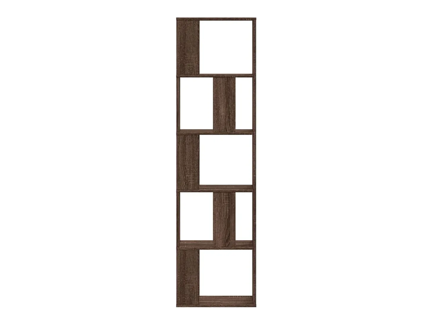 Librería de 5 niveles madera de ingeniería marrón roble