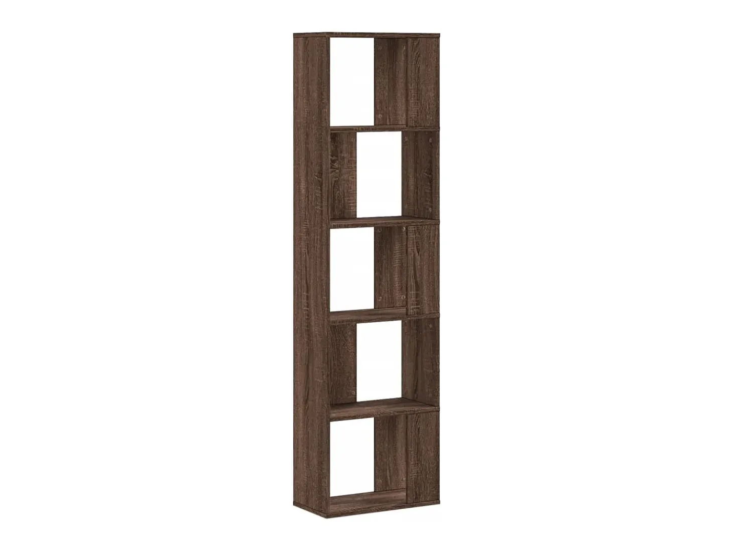Librería de 5 niveles madera de ingeniería marrón roble