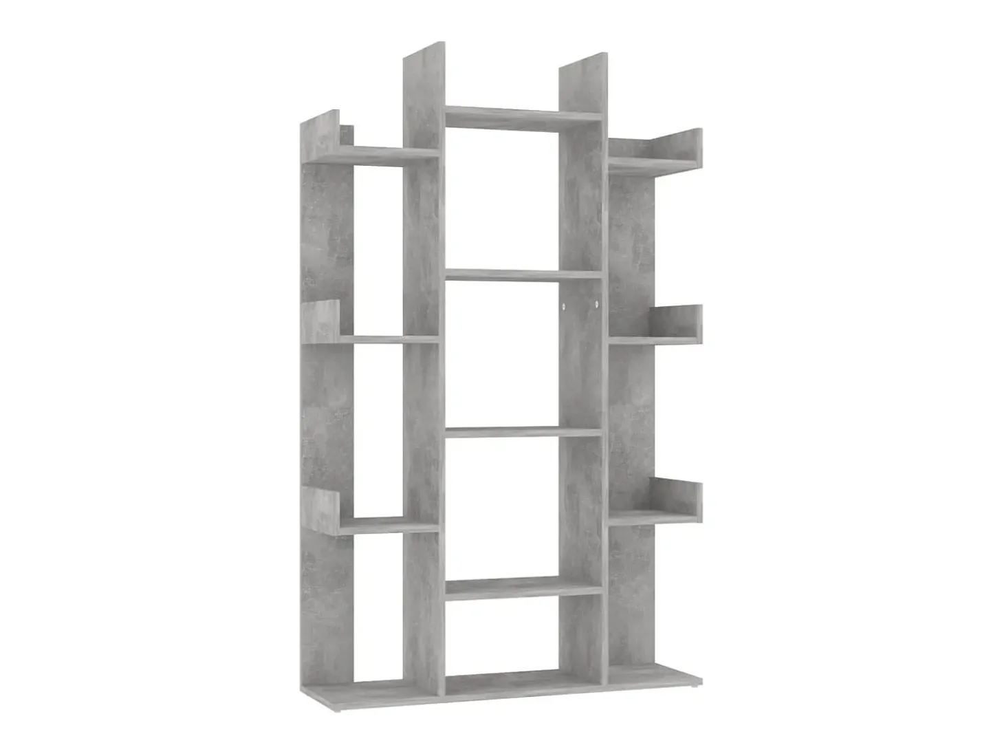 Librería de madera contrachapada gris hormigón 86x25,5x140 cm