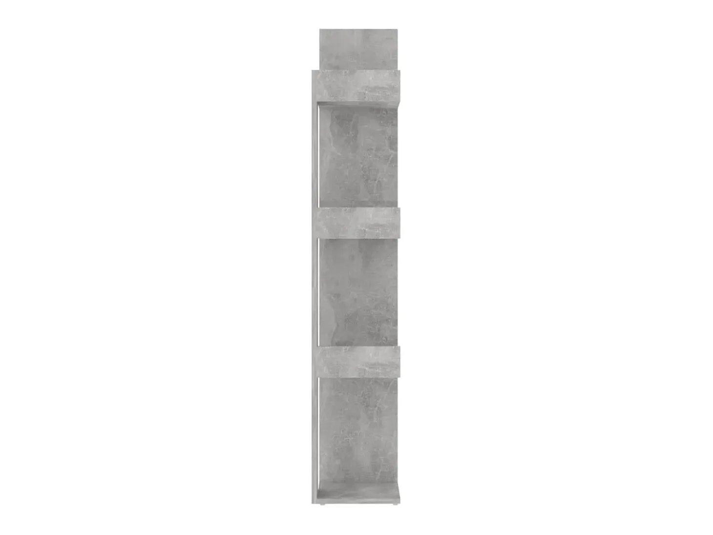 Librería de madera contrachapada gris hormigón 86x25,5x140 cm