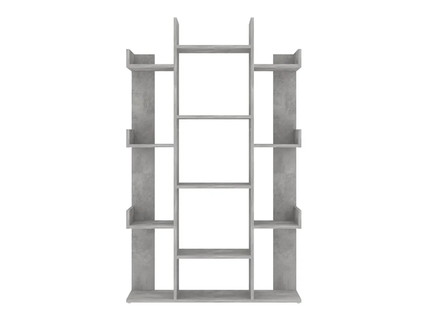 Librería de madera contrachapada gris hormigón 86x25,5x140 cm