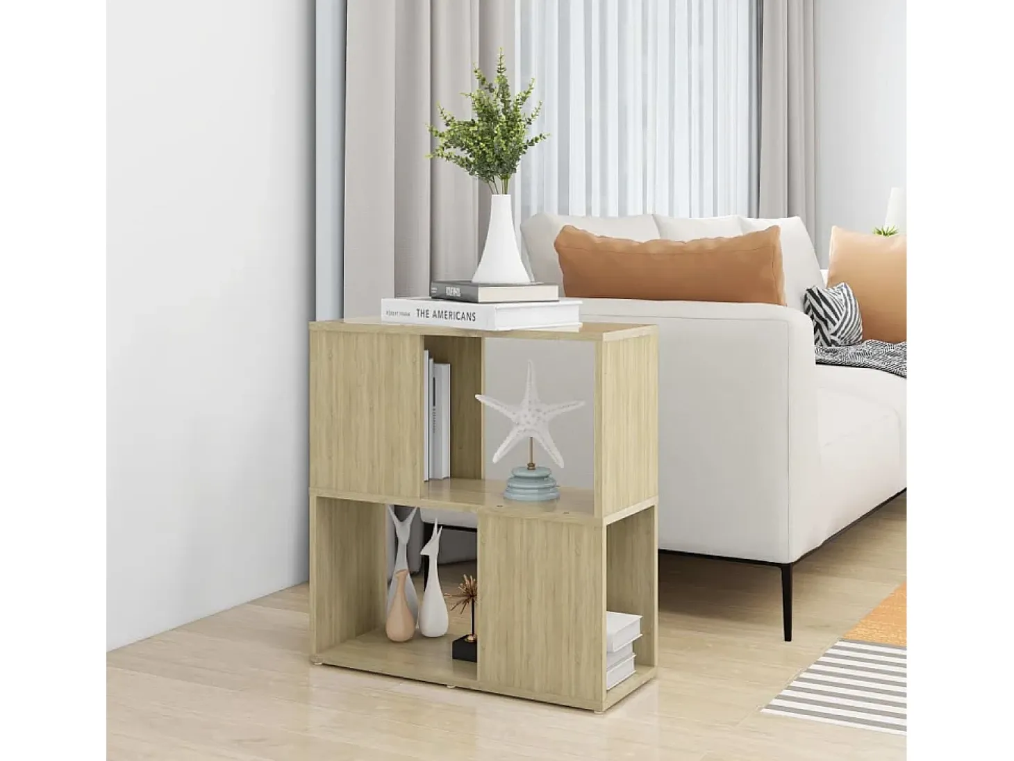 Librería de madera contrachapada roble Sonoma 60x24x63 cm