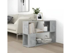 Librería de madera contrachapada gris hormigón 100x24x63 cm