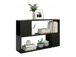 Librería de madera contrachapada negro 100x24x63 cm