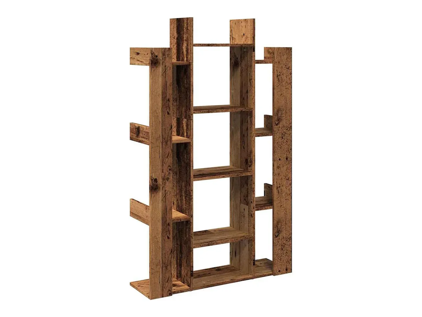 Librería de madera contrachapada envejecida 86x25,5x140 cm
