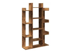 Librería de madera contrachapada envejecida 86x25,5x140 cm