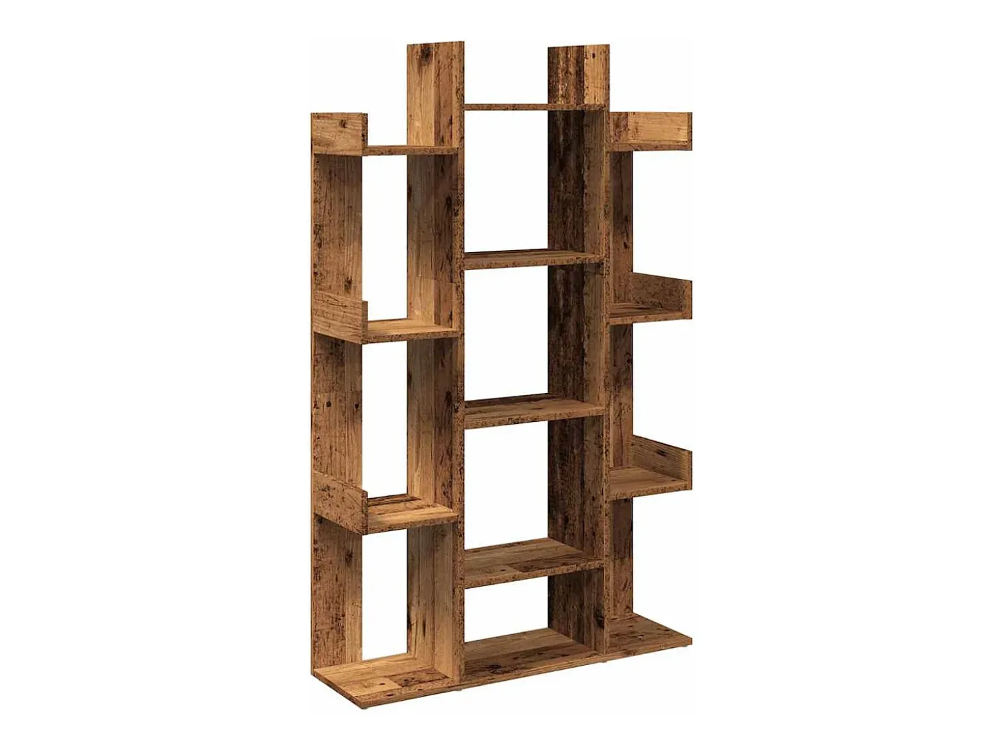Librería de madera contrachapada envejecida 86x25,5x140 cm
