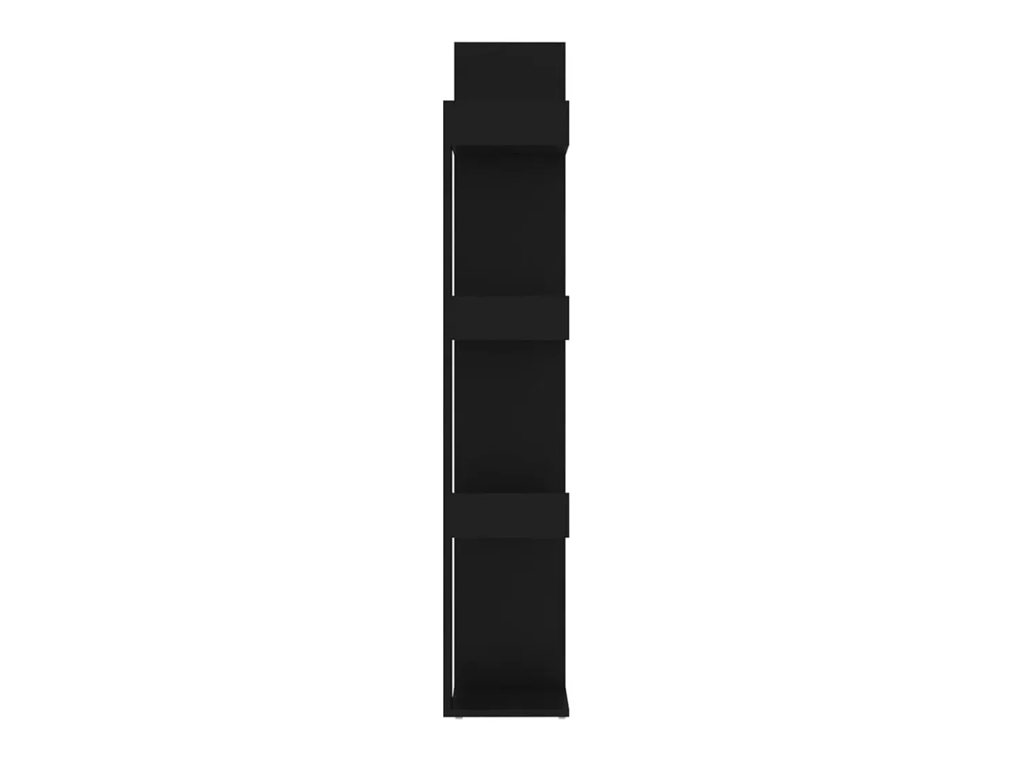 Librería de madera contrachapada negro 86x25,5x140 cm