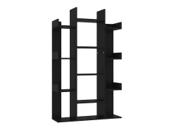 Librería de madera contrachapada negro 86x25,5x140 cm