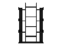 Librería de madera contrachapada negro 86x25,5x140 cm