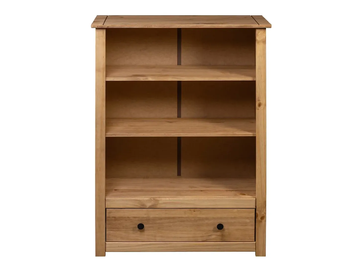 Librería de madera maciza de pino estilo Panamá 80x35x110 cm