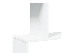 Librería divisor 6 niveles madera ingeniería blanco 70x24x193cm