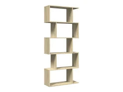 Librería divisora 5 niveles madera roble Sonoma 70x24x161 cm