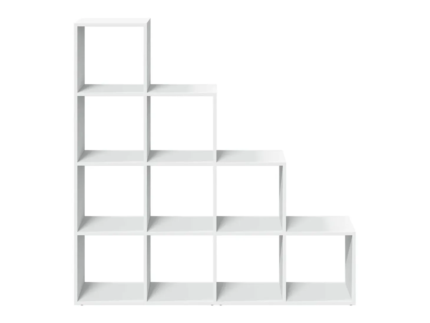 Librería divisora 4 niveles madera blanca 131,5x29x131,5 cm