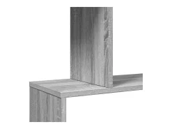 Librería divisora 4 niveles madera gris Sonoma 70x24x129 cm
