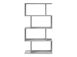 Librería divisora 4 niveles madera gris Sonoma 70x24x129 cm