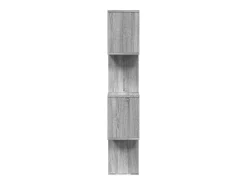 Librería divisora 4 niveles madera gris Sonoma 70x24x129 cm