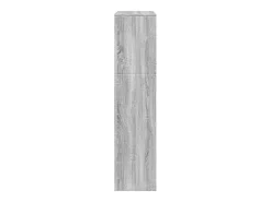 Librería divisora 3 niveles madera gris Sonoma 123x29x123 cm