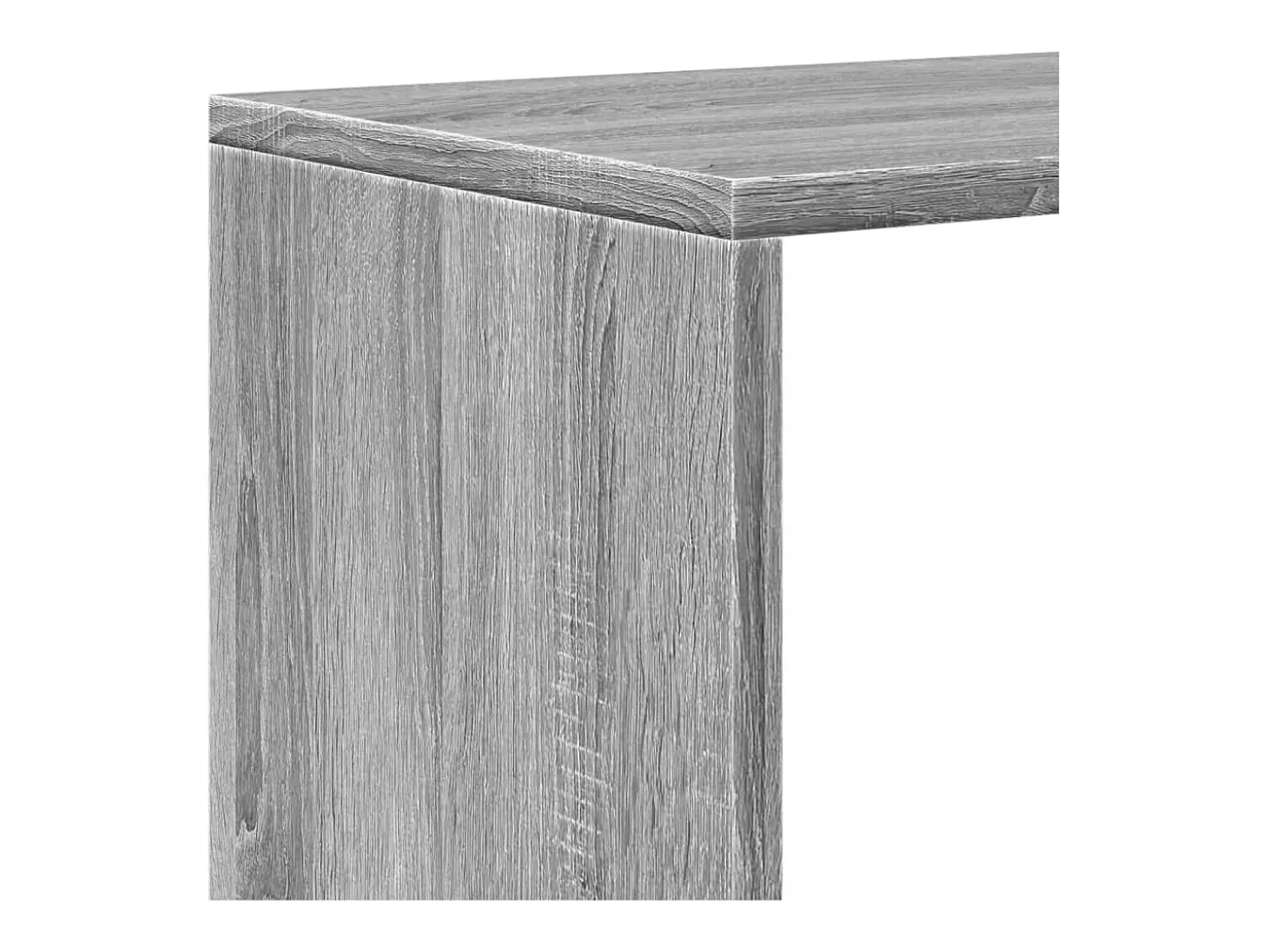 Librería divisora 3 niveles madera gris Sonoma 123x29x123 cm
