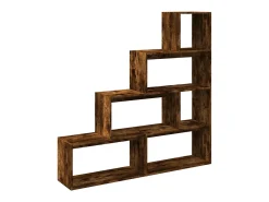 Librería divisora 4 niveles roble ahumado 143,5x29x143,5 cm