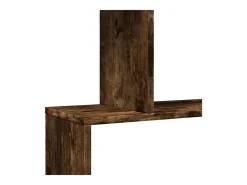 Librería divisora 3 niveles madera roble ahumado 70x24x97 cm