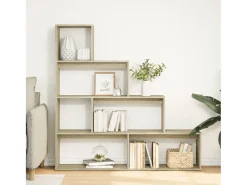 Librería divisora 4 niveles madera Sonoma 143,5x29x143,5 cm
