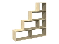Librería divisora 4 niveles madera Sonoma 143,5x29x143,5 cm