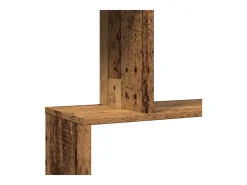 Librería divisora 3 niveles madera envejecida 70x24x97 cm