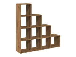 Librería divisora 4 niveles roble artisan 131,5x29x131,5 cm