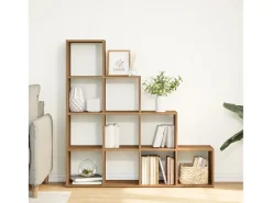 Librería divisora 4 niveles roble artisan 131,5x29x131,5 cm
