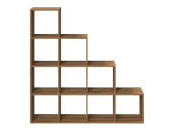 Librería divisora 4 niveles roble artisan 131,5x29x131,5 cm