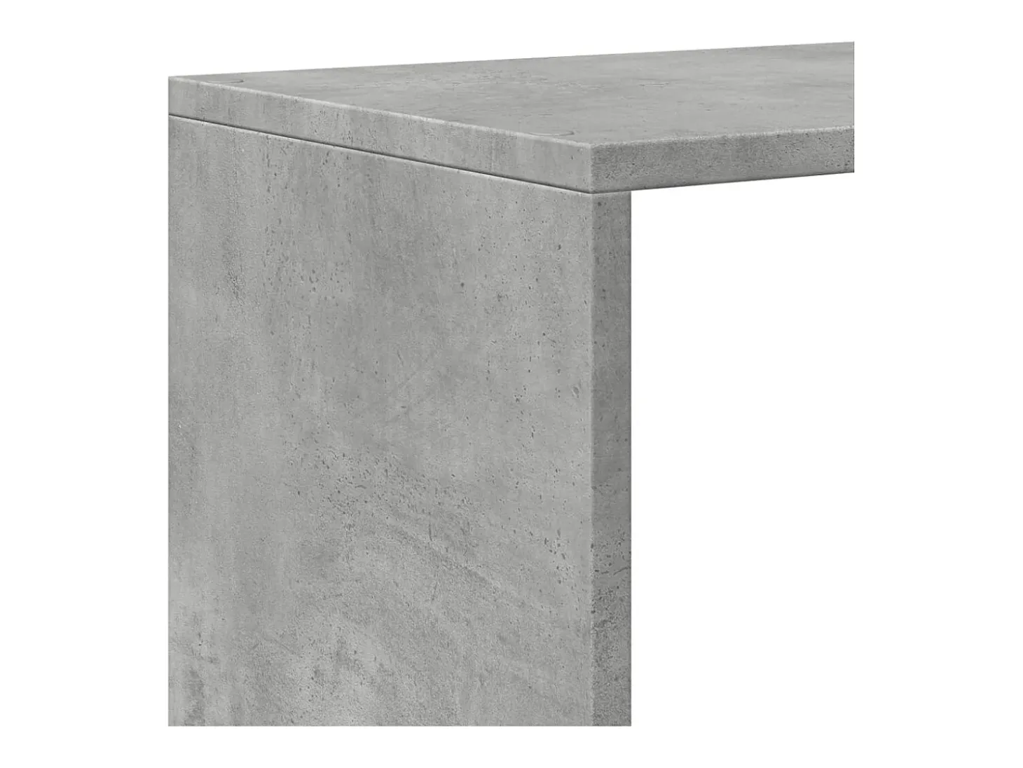 Librería divisora 3 niveles madera gris hormigón 123x29x123 cm