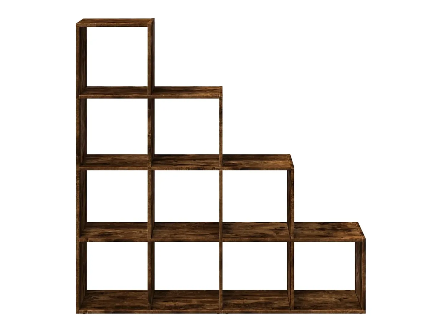 Librería divisora 4 niveles roble ahumado 131,5x29x131,5 cm