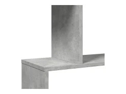 Librería divisora 5 niveles madera gris hormigón 70x24x161 cm
