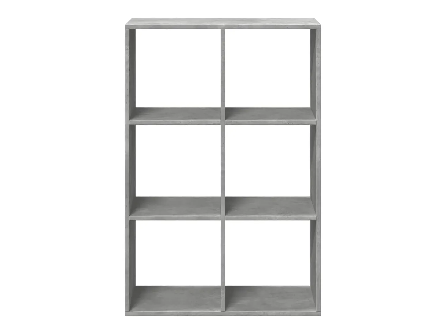 Librería divisora madera gris hormigón 69,5x29x103,5 cm
