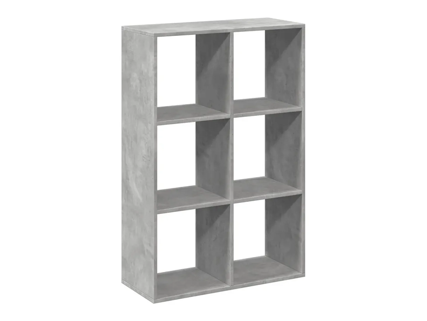 Librería divisora madera gris hormigón 69,5x29x103,5 cm