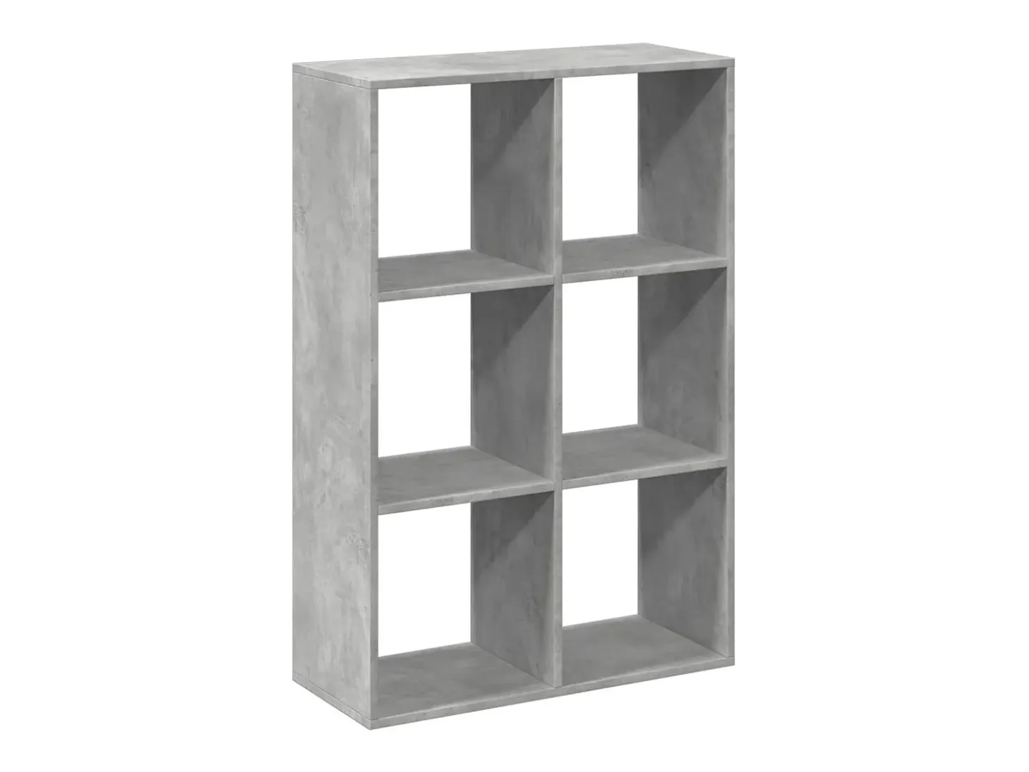 Librería divisora madera gris hormigón 69,5x29x103,5 cm