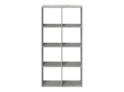 Librería divisora madera gris hormigón 69,5x29x137,5 cm