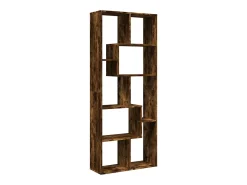 Librería divisora madera ingeniería roble ahumado 67x25x161,5cm