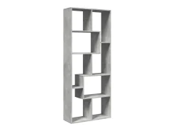 Librería divisora madera ingeniería gris hormigón 67x25x161,5cm