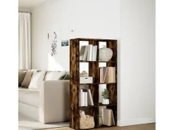 Librería divisora madera roble ahumado 69,5x29x137,5cm